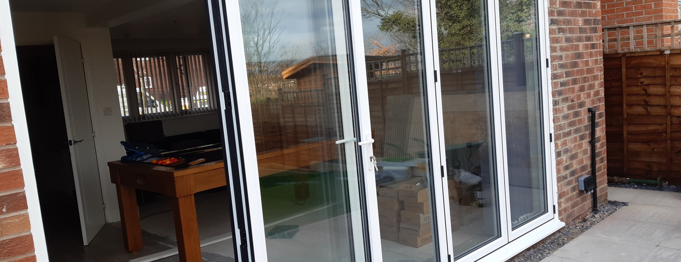 White Aluminum Bi fold Door  